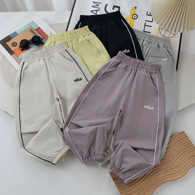 【挺括轻薄】弹力夏款25男女童吸湿薄款九分裤中大童mbz牙子