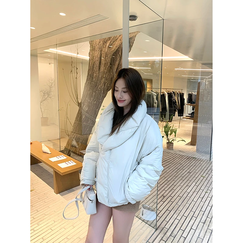 TA suki_未尽之语  纯色面包服外套女冬季新款宽松百搭保暖棉服