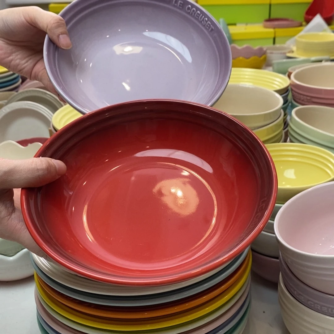 瓷片微瑕2个7英寸燕麦盘