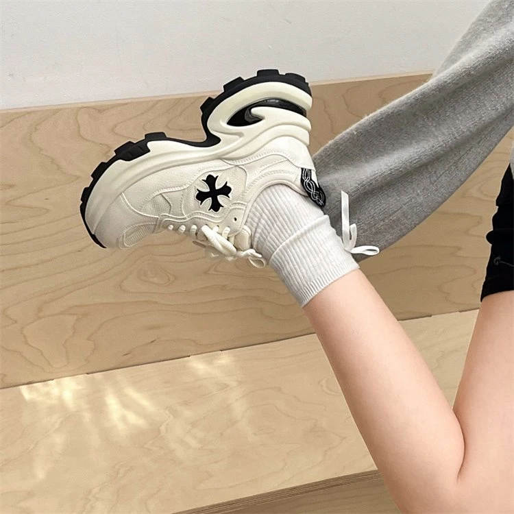 增高7cm老爹鞋女款2025新款百搭厚底休闲运动鞋跑步休闲女鞋