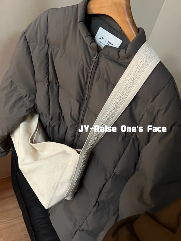 Hui-【出岛】91106圆领方格羽绒服