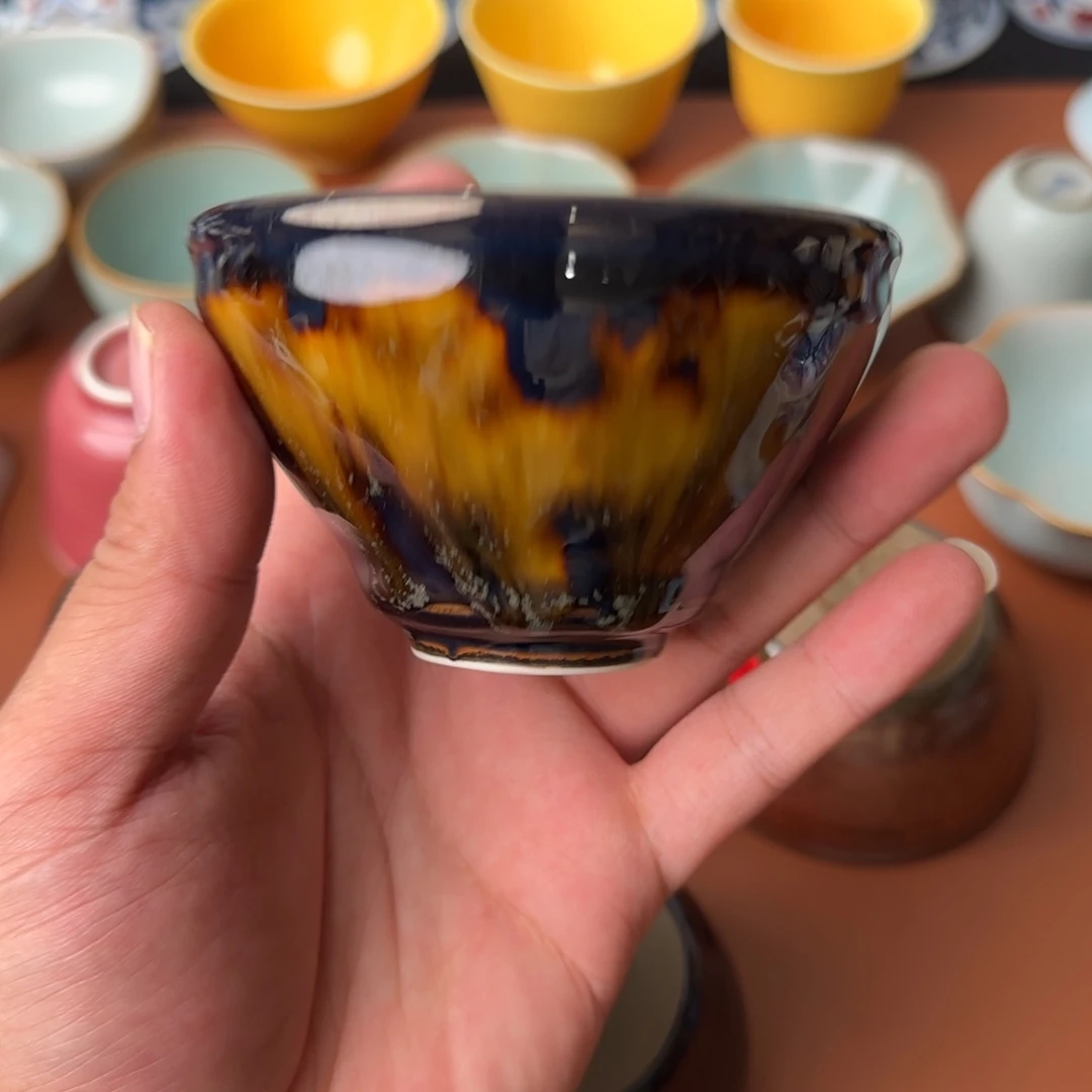 奶***锅台湾邵椋扬玳瑁釉杯