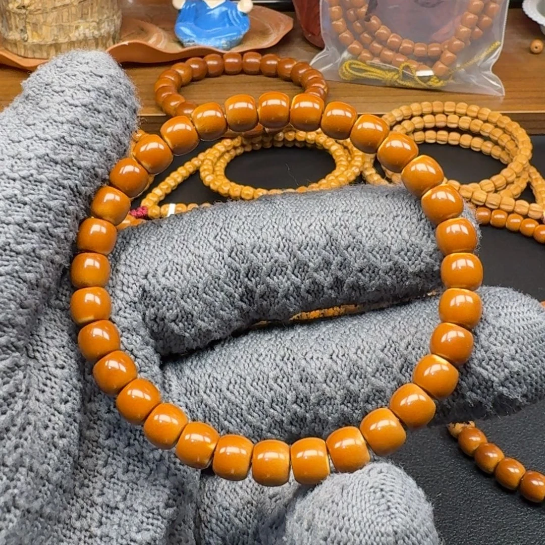 橄榄核手串/手链7.2老挝核尖单圈微白福利