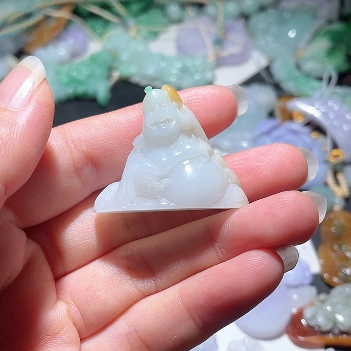 翡翠未镶嵌颈饰一****子天然