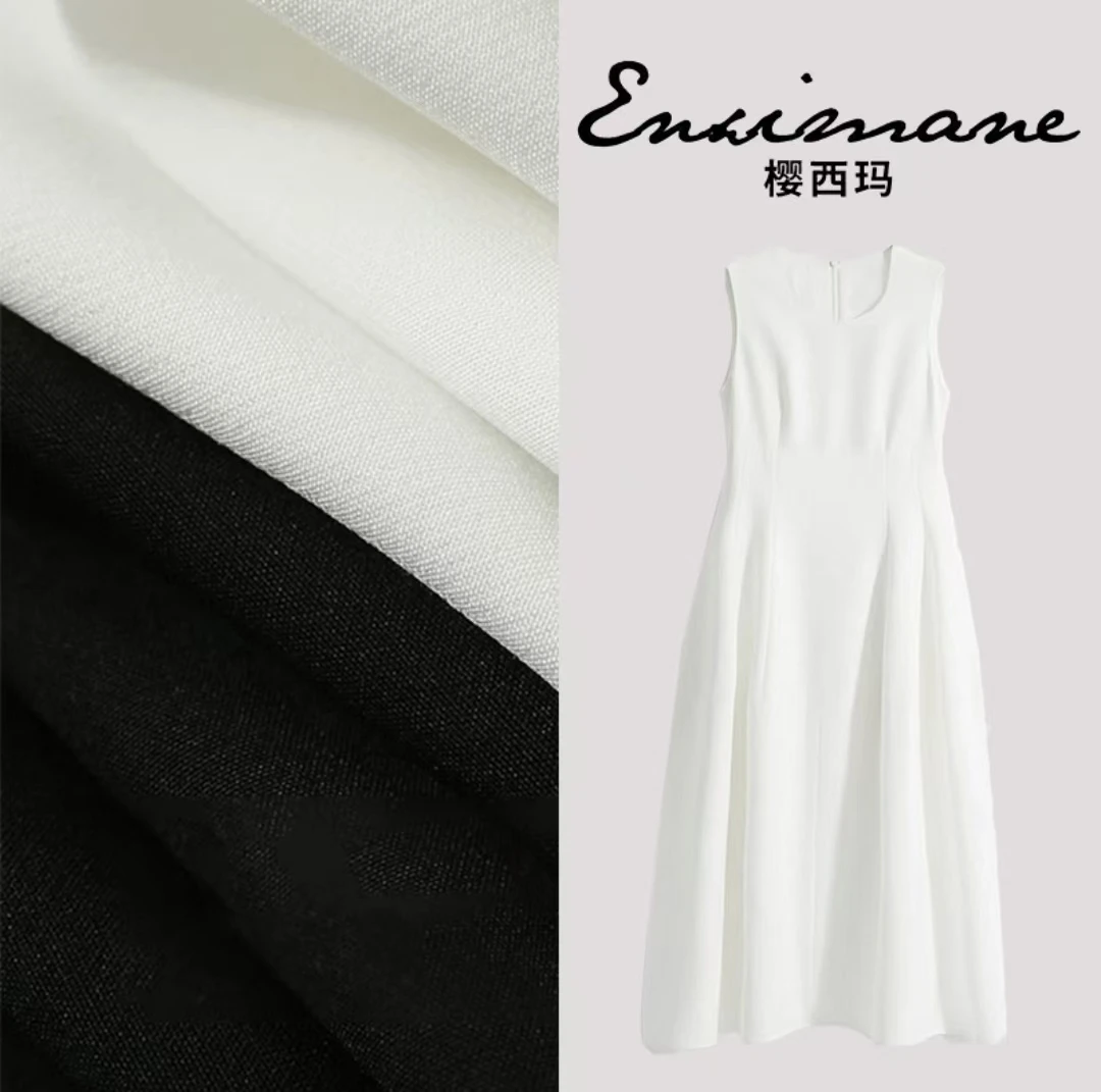 樱西玛ENXIMANE·法式无袖花苞连衣裙3056#