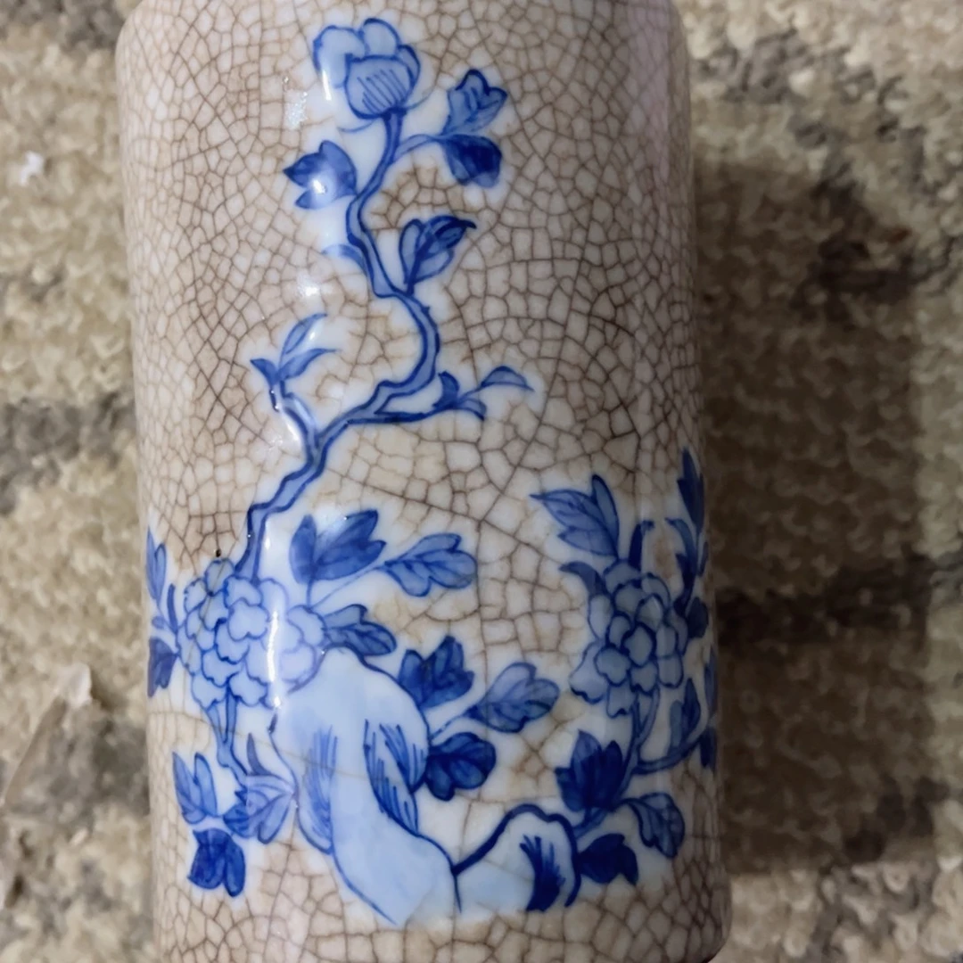 碟一个开篇带青花笔筒一个