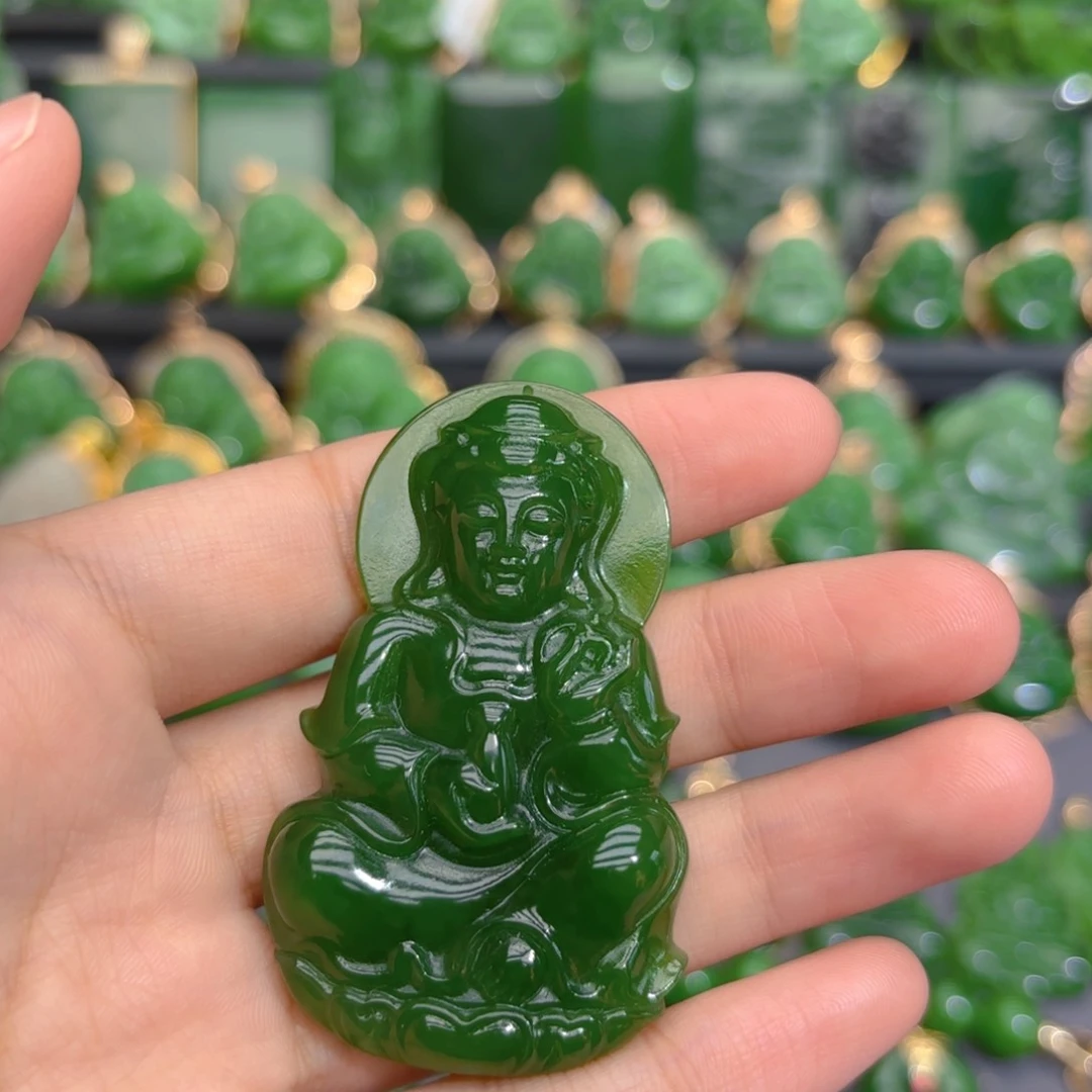 颈饰未镶嵌和田玉（碧玉）编绳