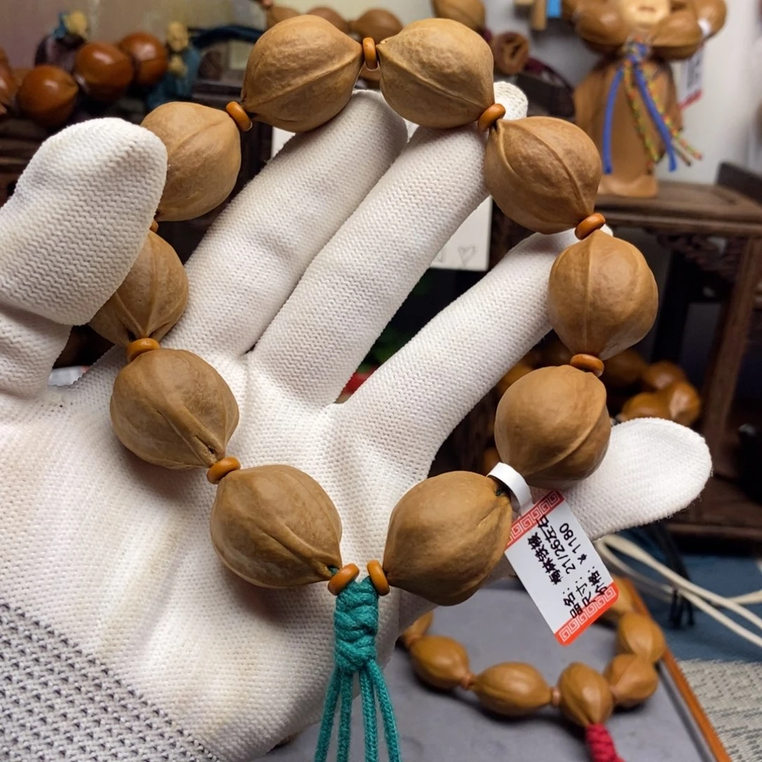 绿***）橄榄核手串/手链梅林铁21/26左右