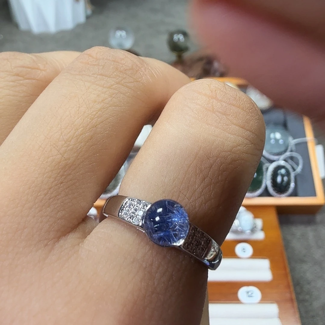 畅***畅水晶戒指银S925镶嵌