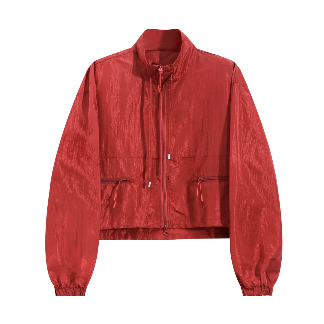 EC2025春季新款韩系百搭显瘦气质短款外套女装气质纯色T659