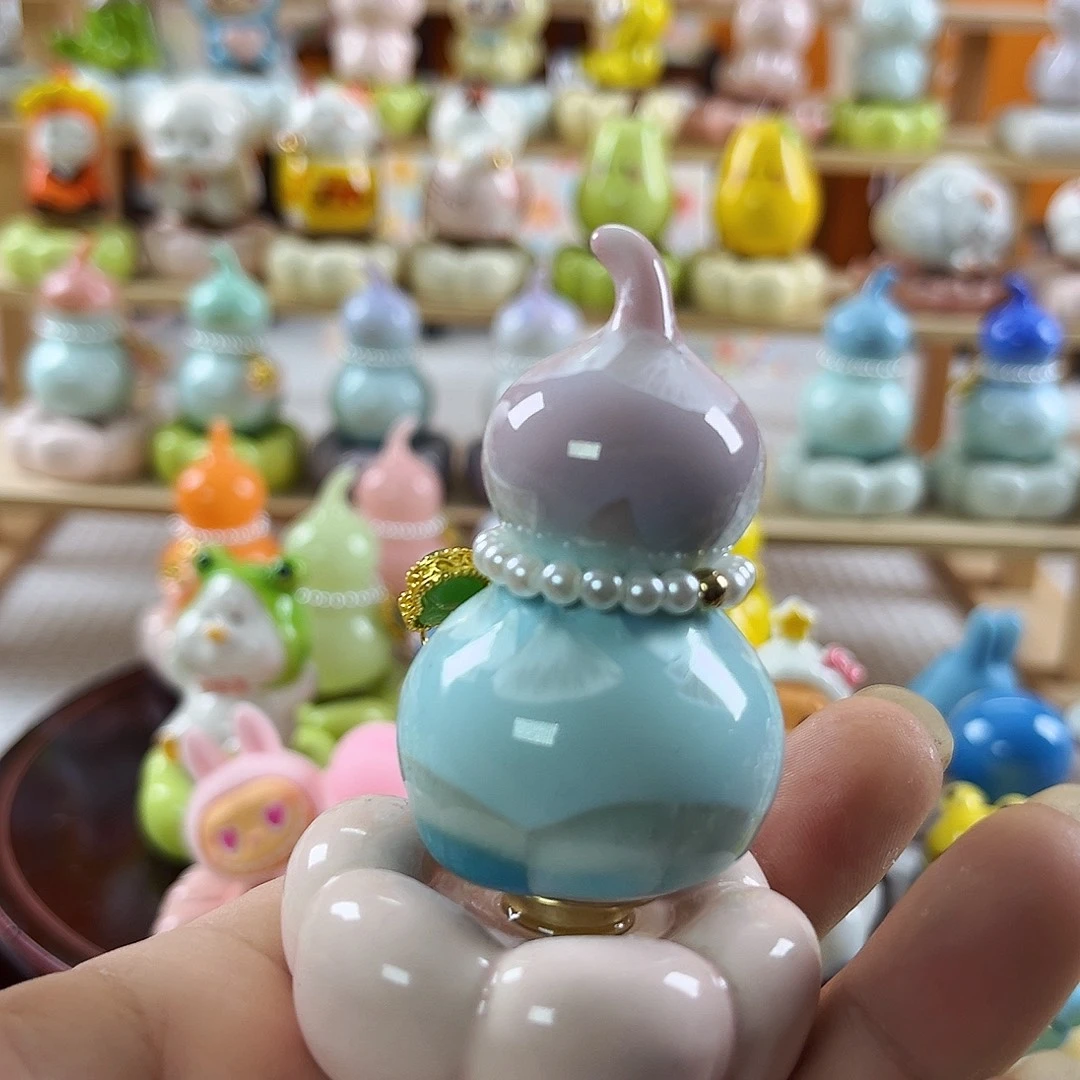 陶景德镇陶瓷底座转转上粉下蓝