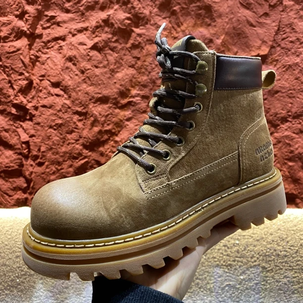 6688厚底马丁靴女秋季新款加绒超暖时尚圆头系带英伦风短靴