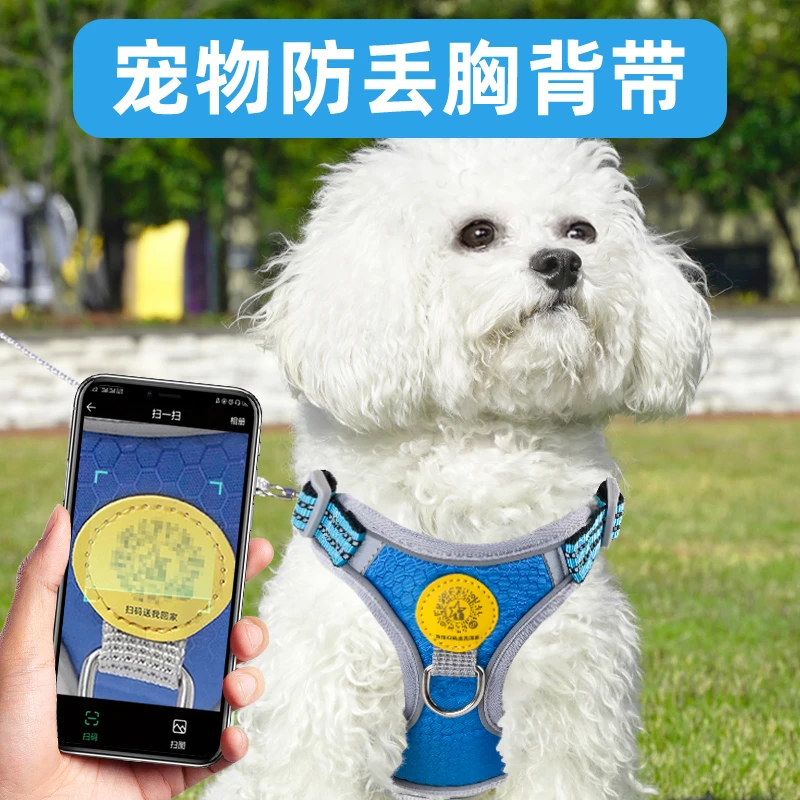 星派小型犬宠物狗狗反光牵引绳遛狗防丢胸背带博美柯基小狗链绳子