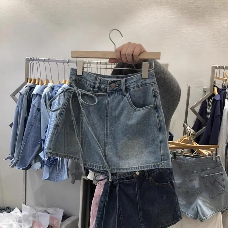 2025年夏装新款女装时尚牛仔裤短裤百搭纯色时尚设计感高级感显瘦