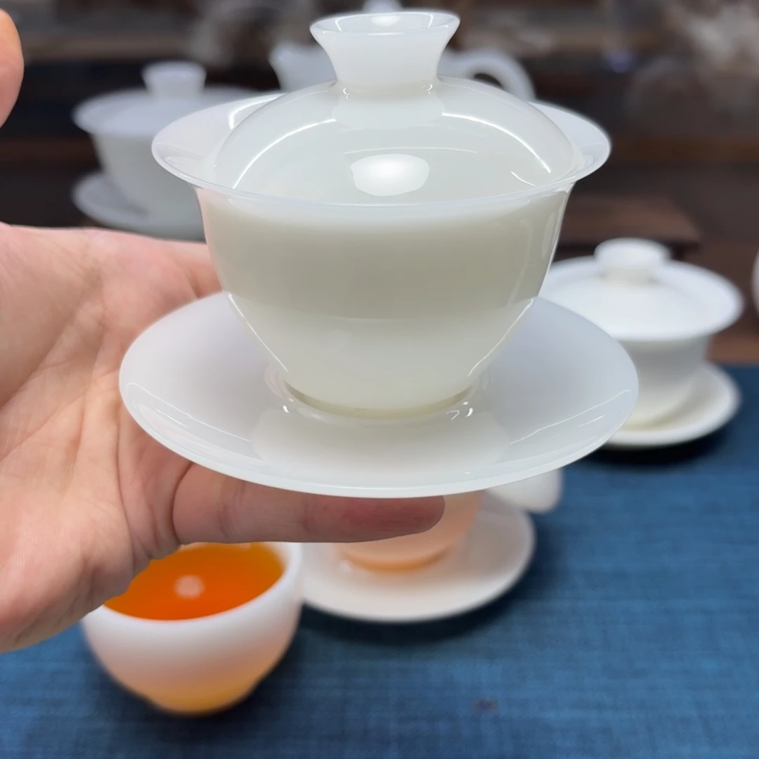120毫升璞玉冰种玉瓷茶具