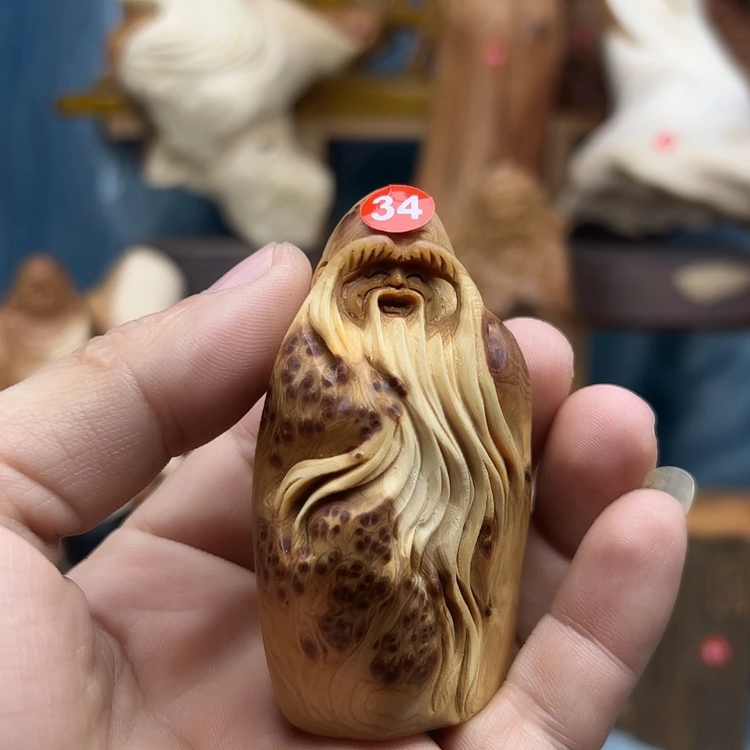 木依**爸柏木摆件手把件