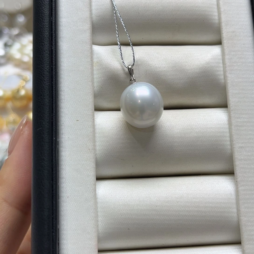 吊坠(不含链)18K金镶嵌海水珍珠12-13mm