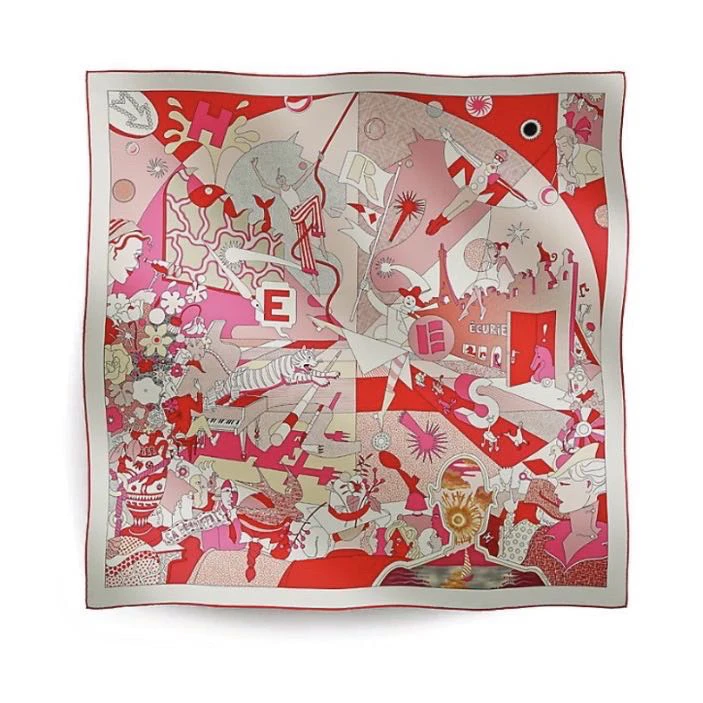 99新 Hermes/爱马仕 丝巾 90*90 /MJ2533