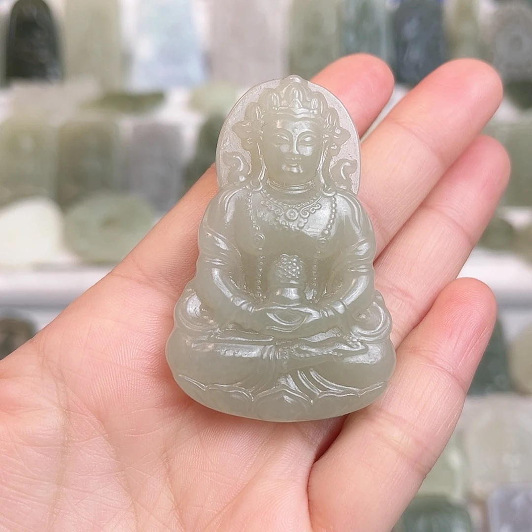 水***花和田玉未镶嵌颈饰