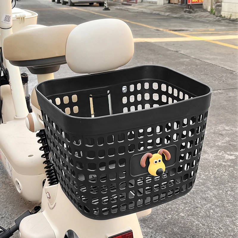 电动车后置车筐2025新款高颜值电瓶车大容量储物篮后尾放书包神器