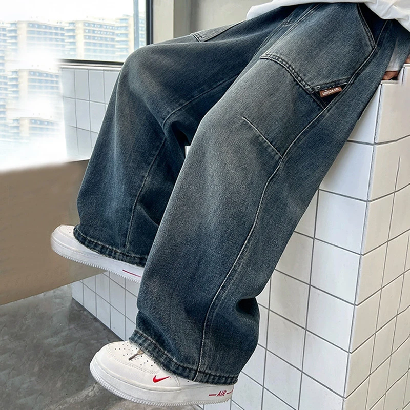 童装男童牛仔裤春秋款2025新款儿童宽松长裤秋装男孩秋季直筒裤子