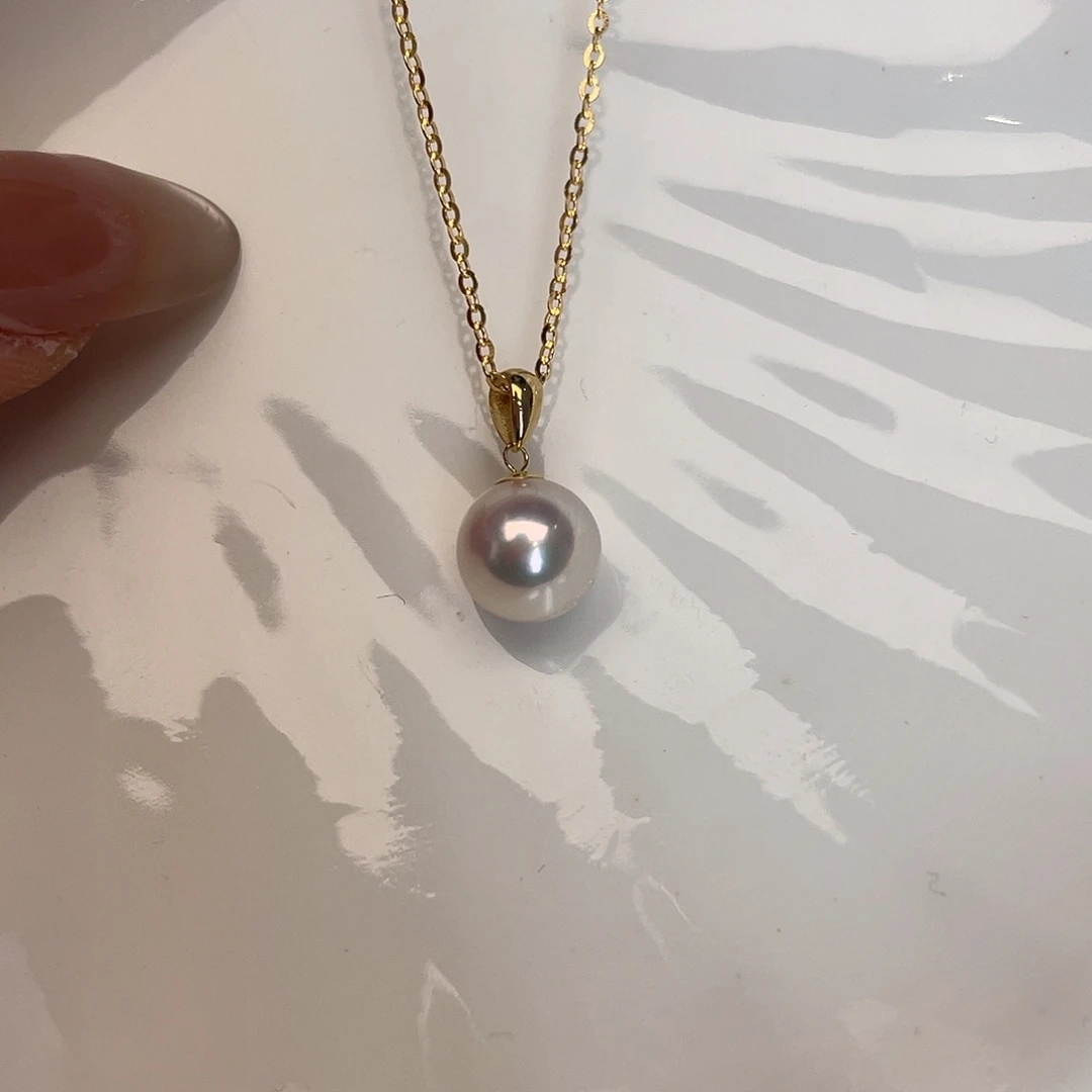 吊坠(赠链)18K金镶嵌海水珍珠