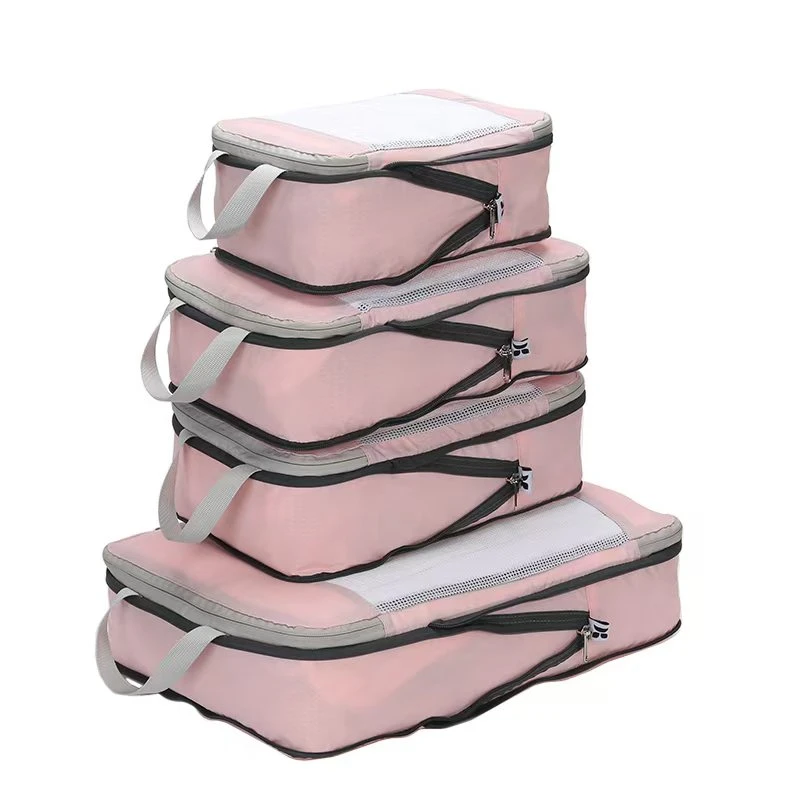 绝了全SBS顺滑拉链可扩充3.7-11cm旅行网格透气拒水收纳袋4个装