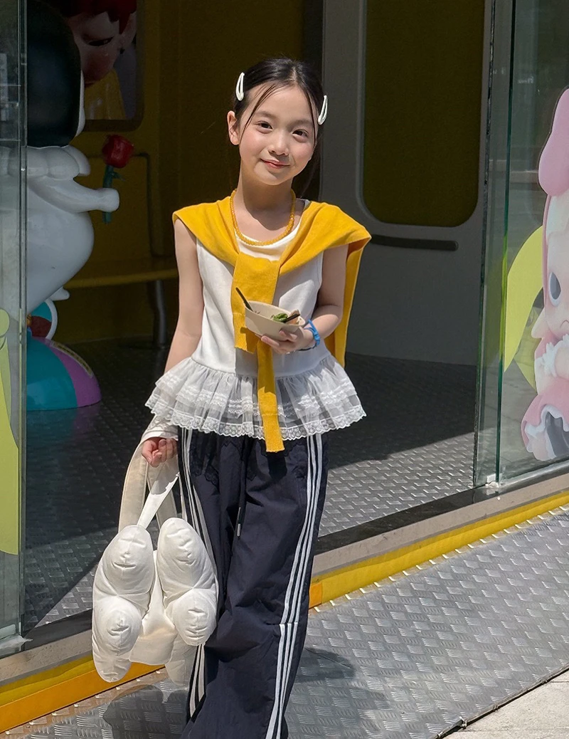 清小柔童装两色无袖背心