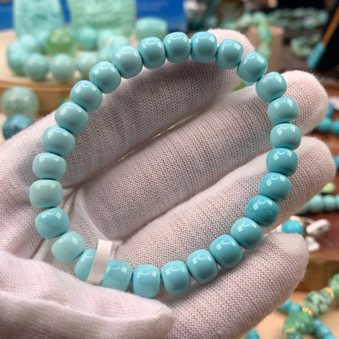 绿松石未镶嵌珠宝奇石7.5mm