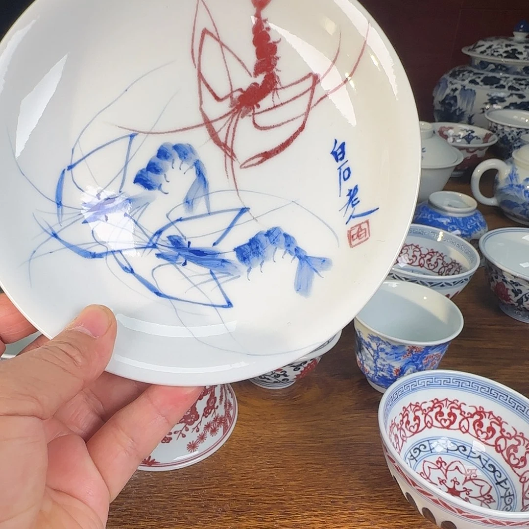 景德镇原矿釉里红茶具