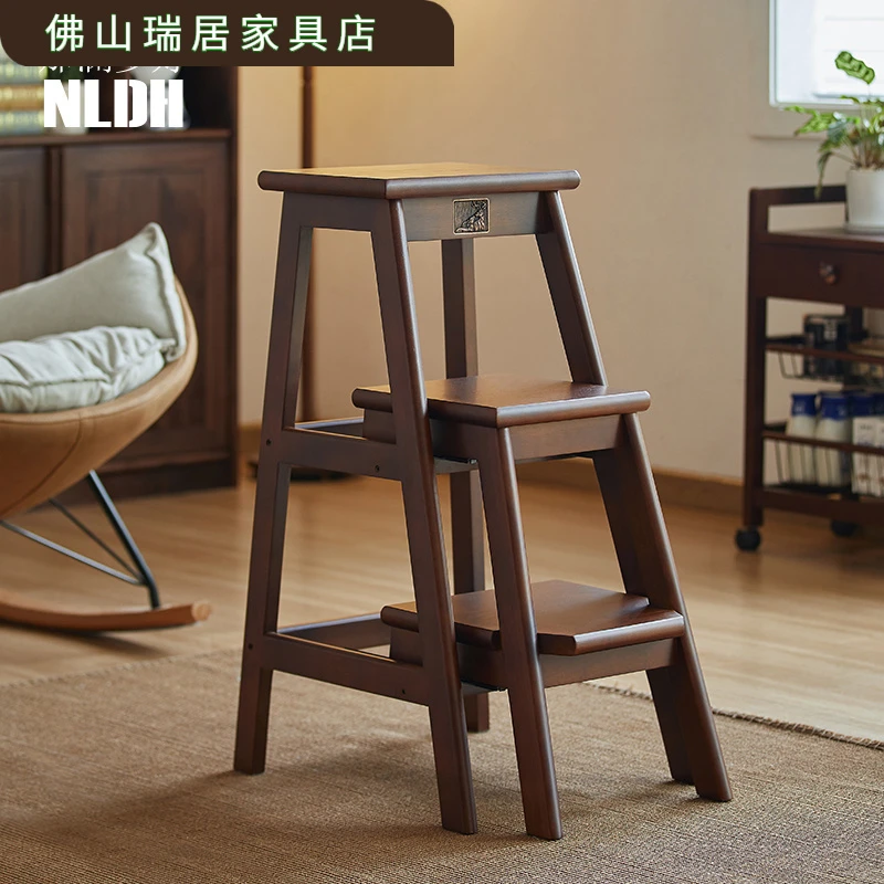 【9582人收藏】那澜多好实木三步梯凳室内花架梯子步梯家用折叠多功