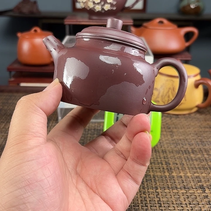 情***钟茶壶紫砂宜兴原矿泥料手工紫砂壶