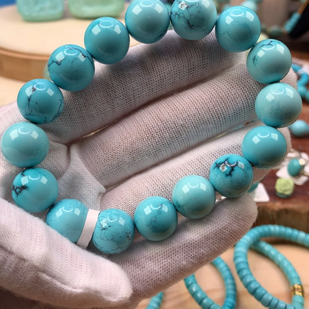 绿松石未镶嵌珠宝奇石13mm