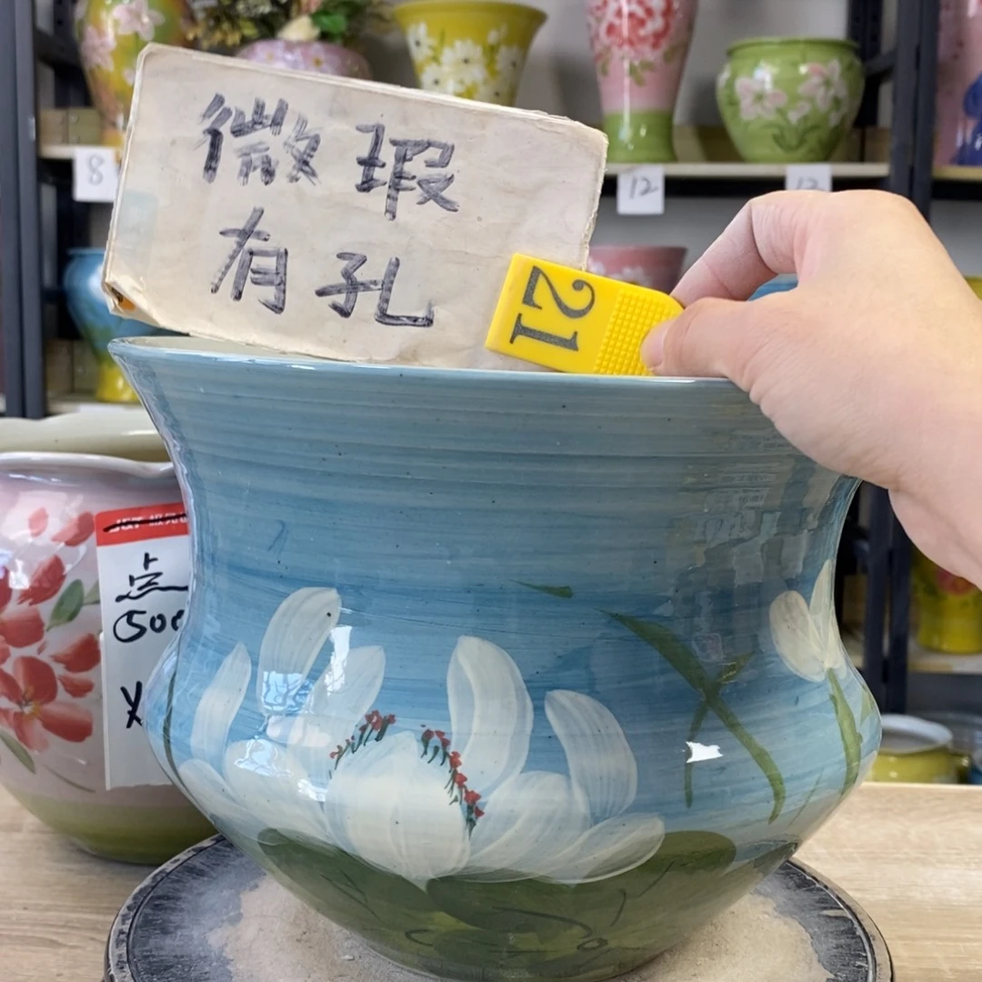 景德镇手工手绘陶瓷花盆