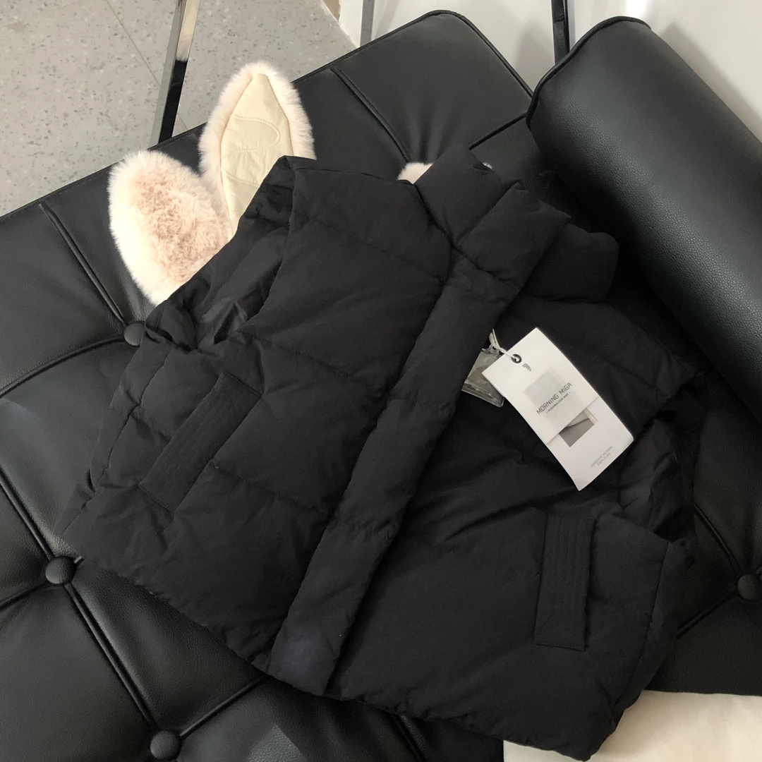 儿童黑色羽绒马甲 24A409