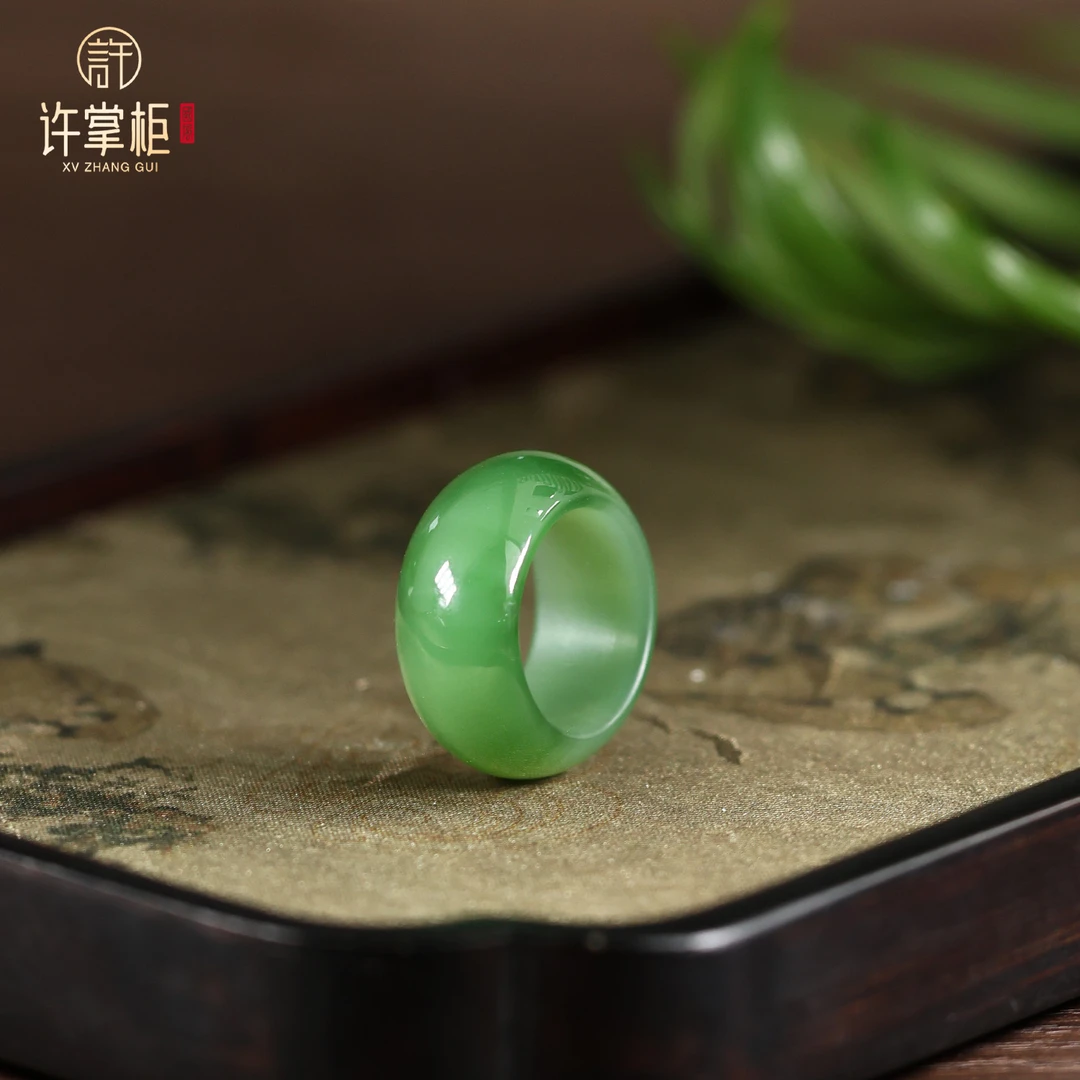 许掌柜｜璞玉素环 和田玉戒圈指环天然和田玉戒指原创设计经典百搭