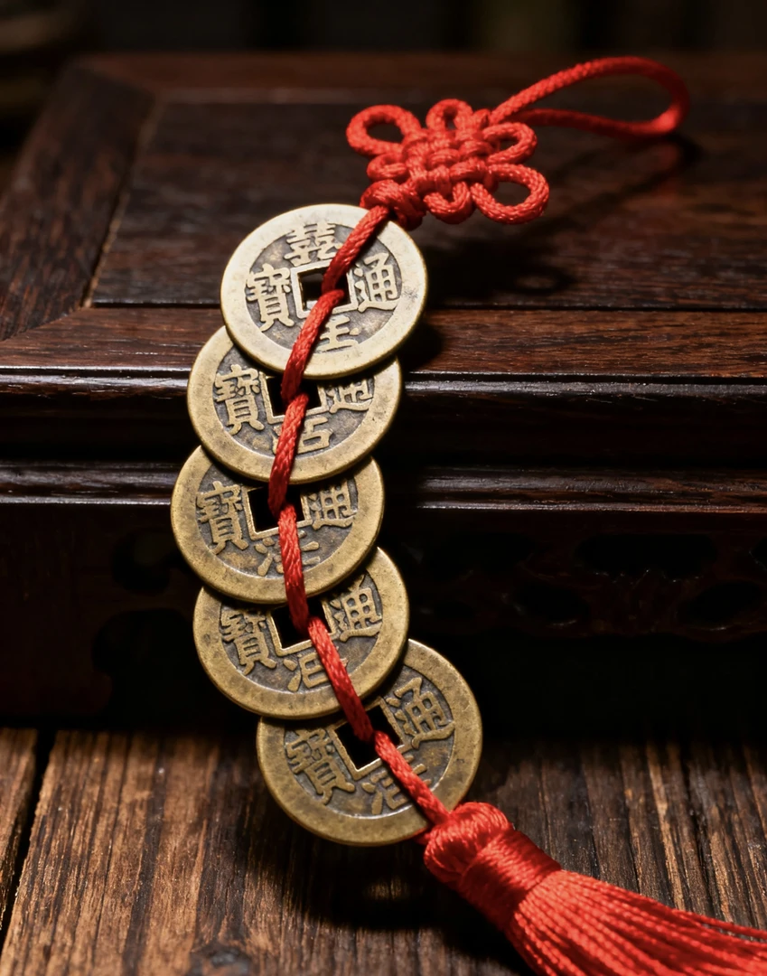 复古国风手机包包古币挂件-1011