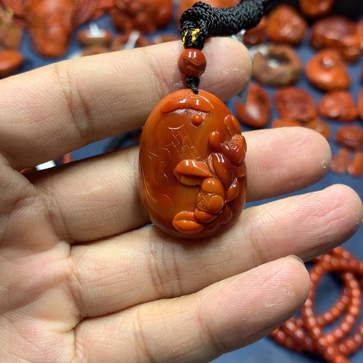 南红玛瑙未镶嵌吊坠(不含链)