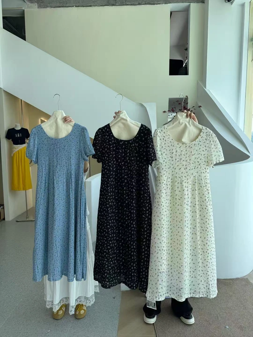 3112 U 韩版女新款夏款时尚洋气百搭休闲宽松碎花连衣裙