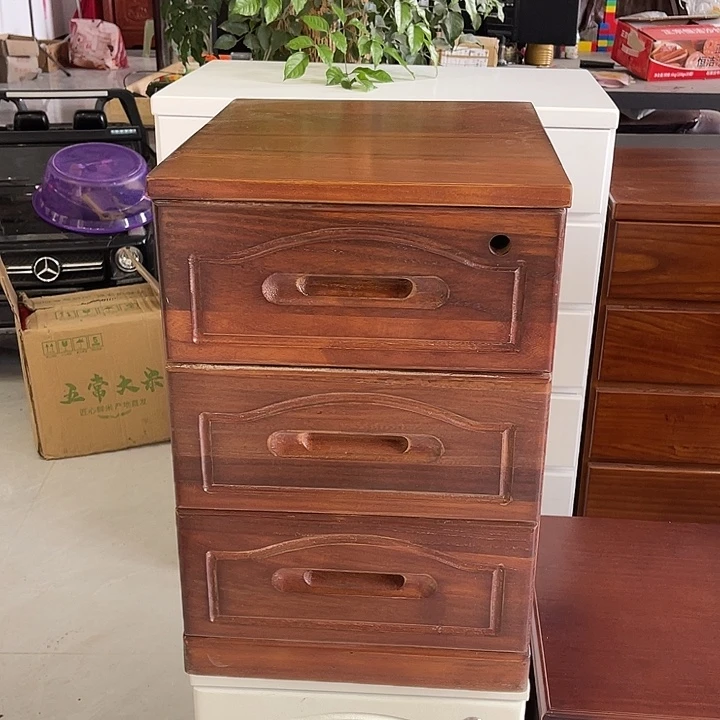圆角款木梧桐木实木斗柜