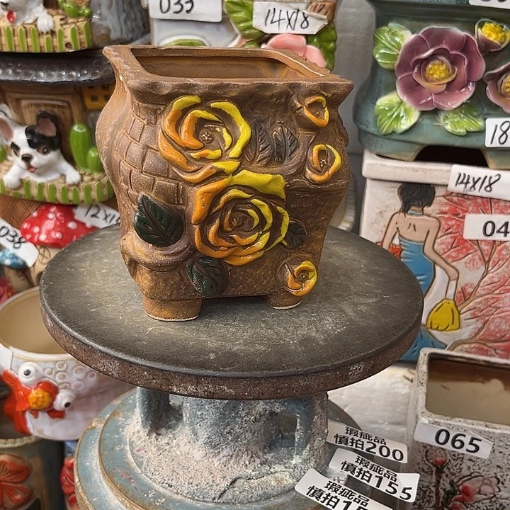 粗陶材质多肉花盆