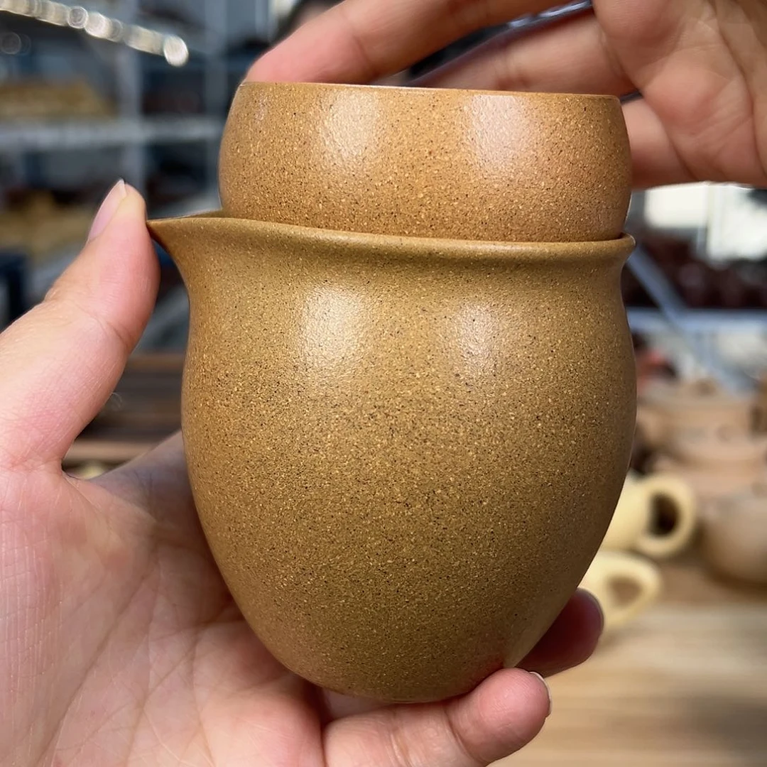 紫砂茶壶黄龙山原矿紫砂