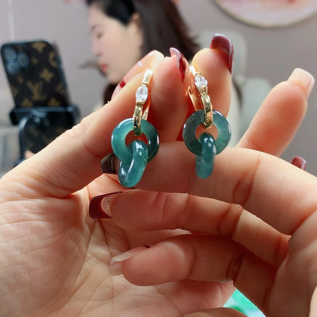 【闪购商品】翡翠耳饰未镶嵌，