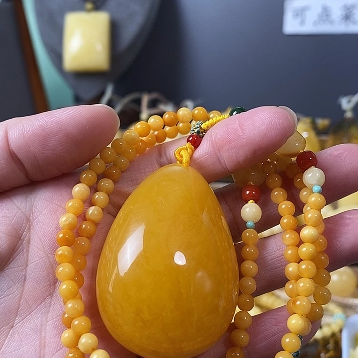 琥珀未镶嵌裸石水滴