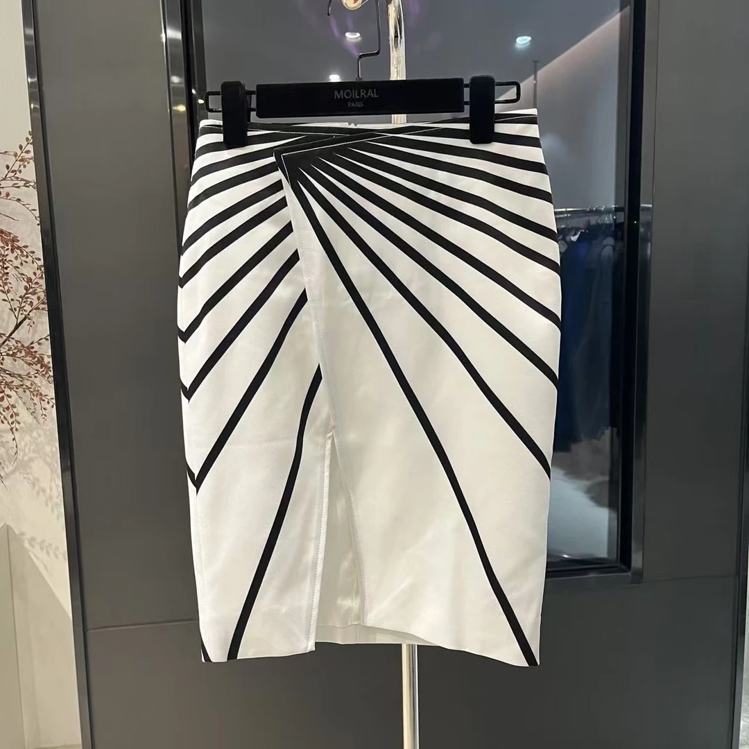 气质时尚女士条纹半身裙041