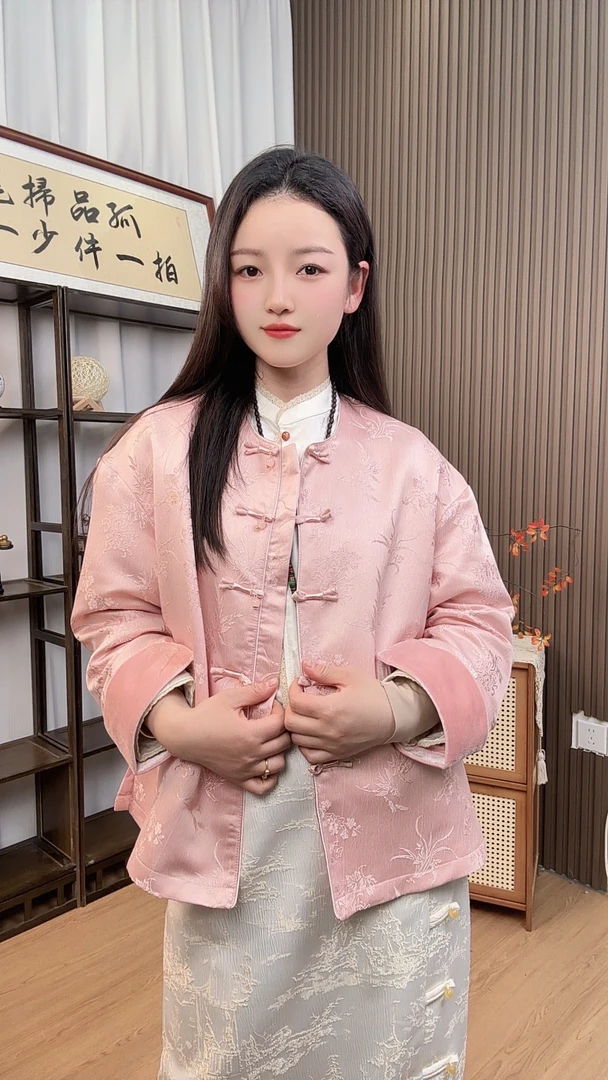 2025新款新中式提花复古国风休闲百搭高定上衣外套