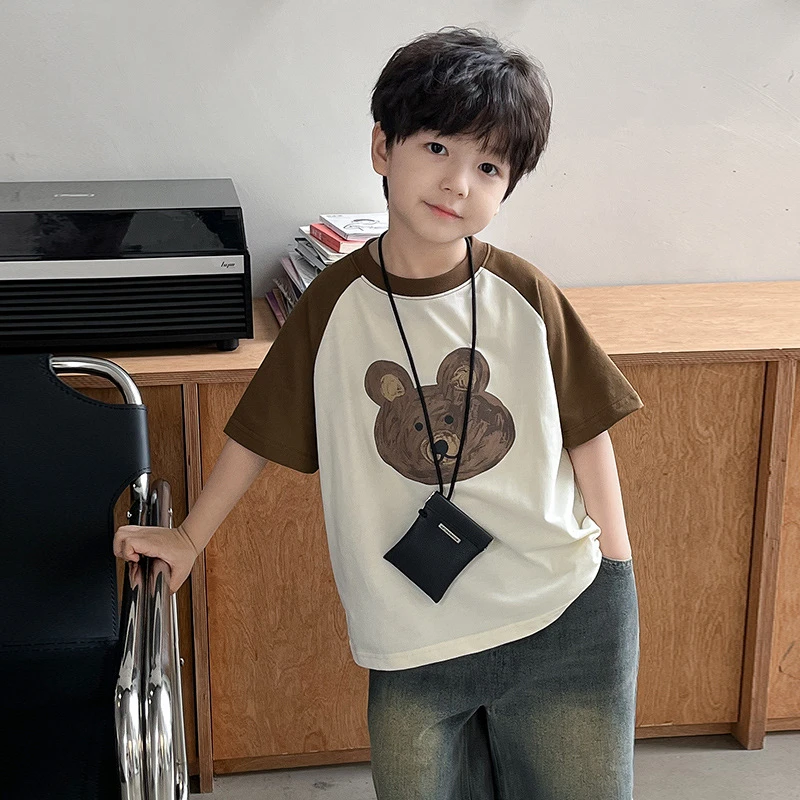 男童短袖T恤夏装儿童休闲上衣宝宝夏季薄款半袖洋气衣服