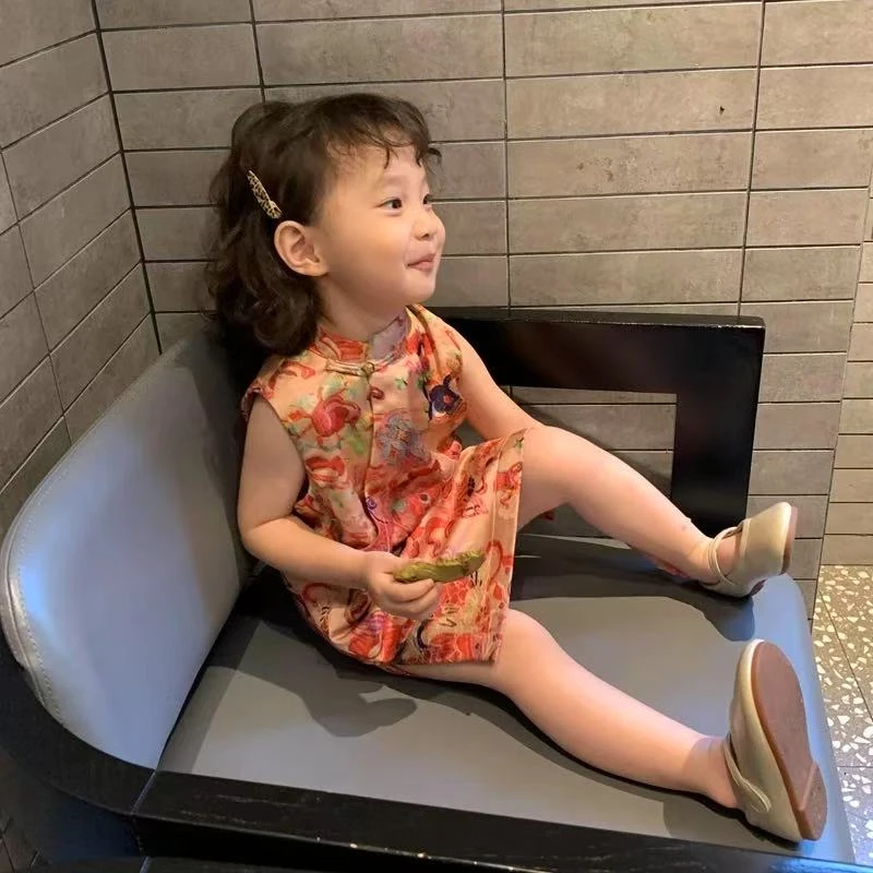 壹妈童装女童中国风连衣裙2025夏装新款气质儿童旗袍裙新中式裙子