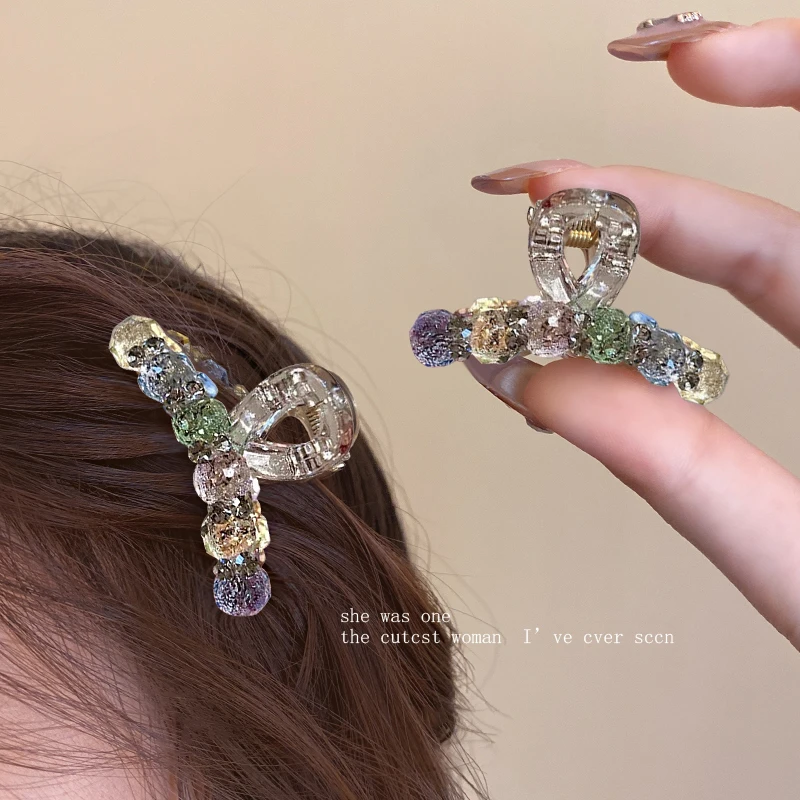 韩式轻奢气质中号发夹女后脑勺盘发抓夹半扎发发卡百搭鲨鱼夹发抓