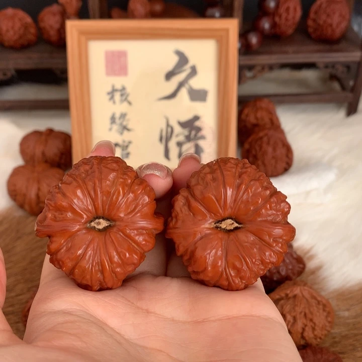 文玩核桃把件44有修南瓜